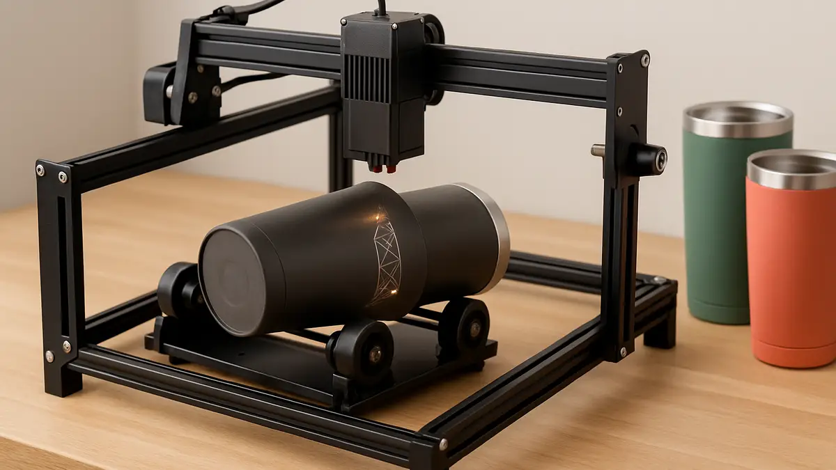 Gravure laser sur gobelet : rotatif, réglages et machines